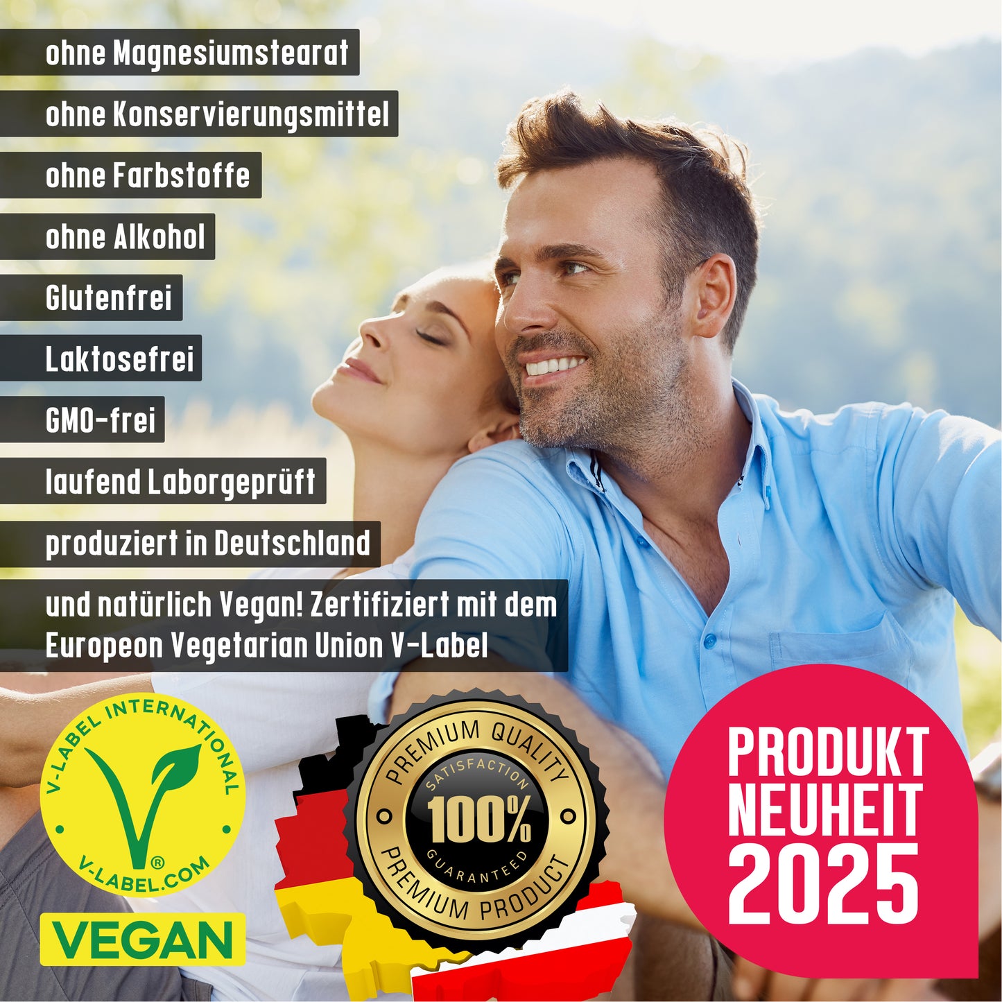 Vegan All-in-One Tropfen - Vitamin B12+B2+B6+B9 Folsäure + Zink + Eisen + Selen + Natrium + Kalium + Jod - Komplex mit natürlichem Tropical Fruchtgeschmack (20ml = ca. 4 Monats-Vorrat)